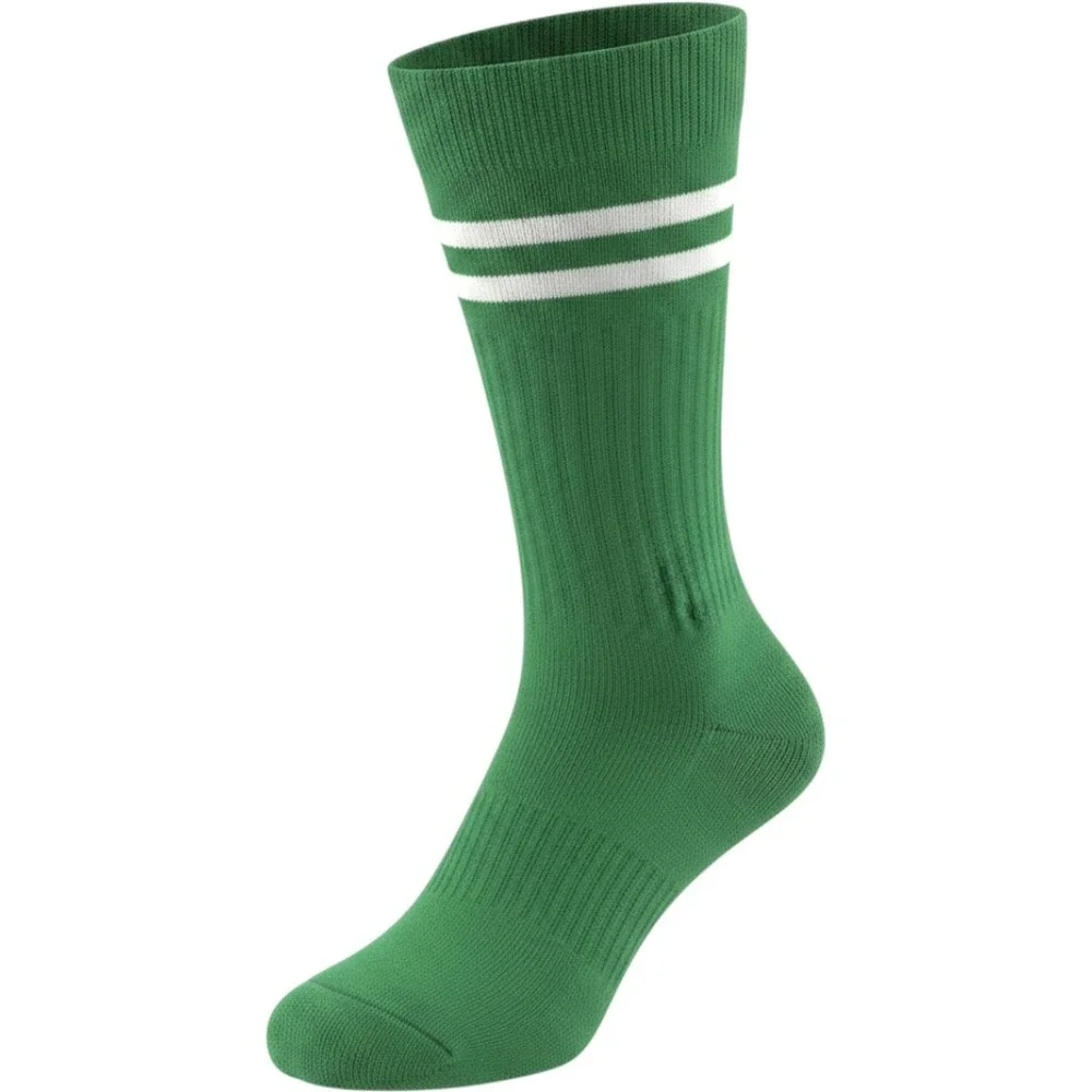 Soccer Select Junior Green White Striped Athletic Soccer Socks New NIP